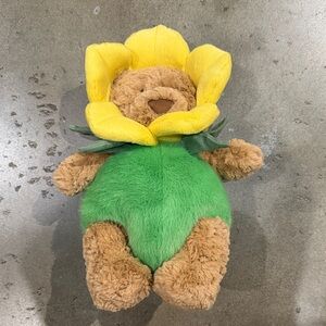Jellycat Yellow Sunflower Bear Plush with Green Petals